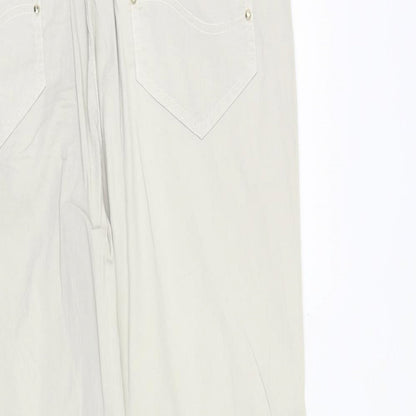 ZERRES Womens Beige Polyester Trousers Size 36 in Regular Zip