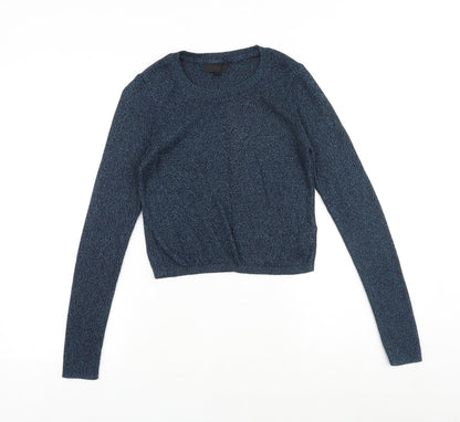 Topshop Womens Green Round Neck Polyester Pullover Jumper Size 12