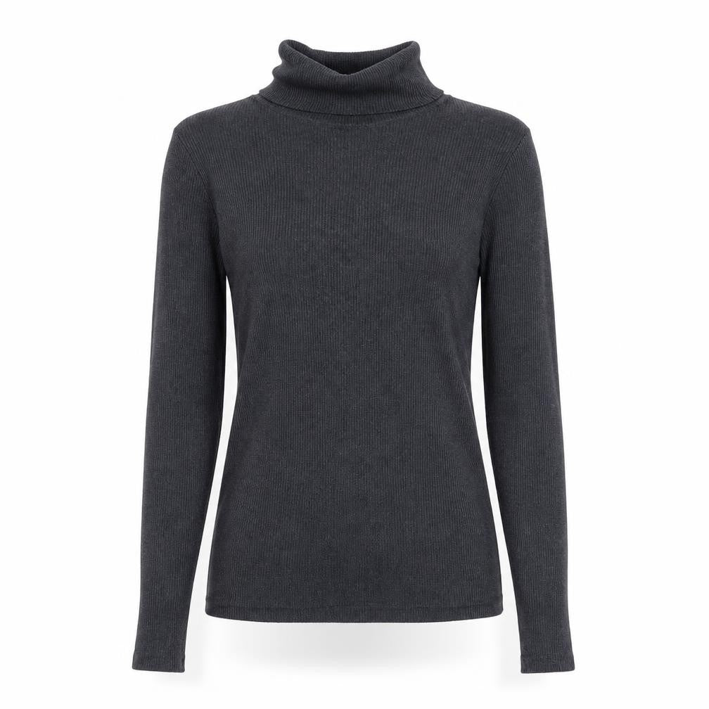 CASS Womens Grey Roll Neck Polyester Pullover Jumper Size L