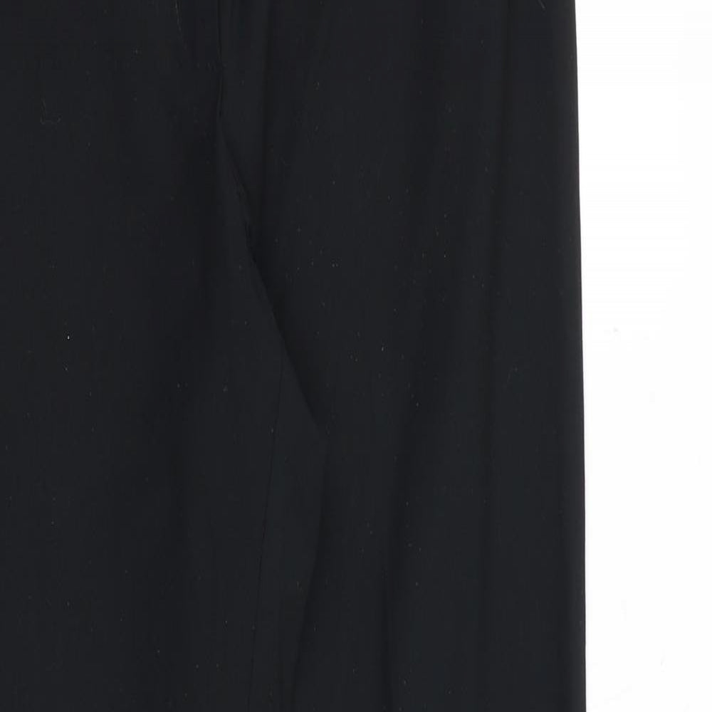 Marks and Spencer Womens Black Polyester Dress Pants Trousers Size 10 Regular Zip