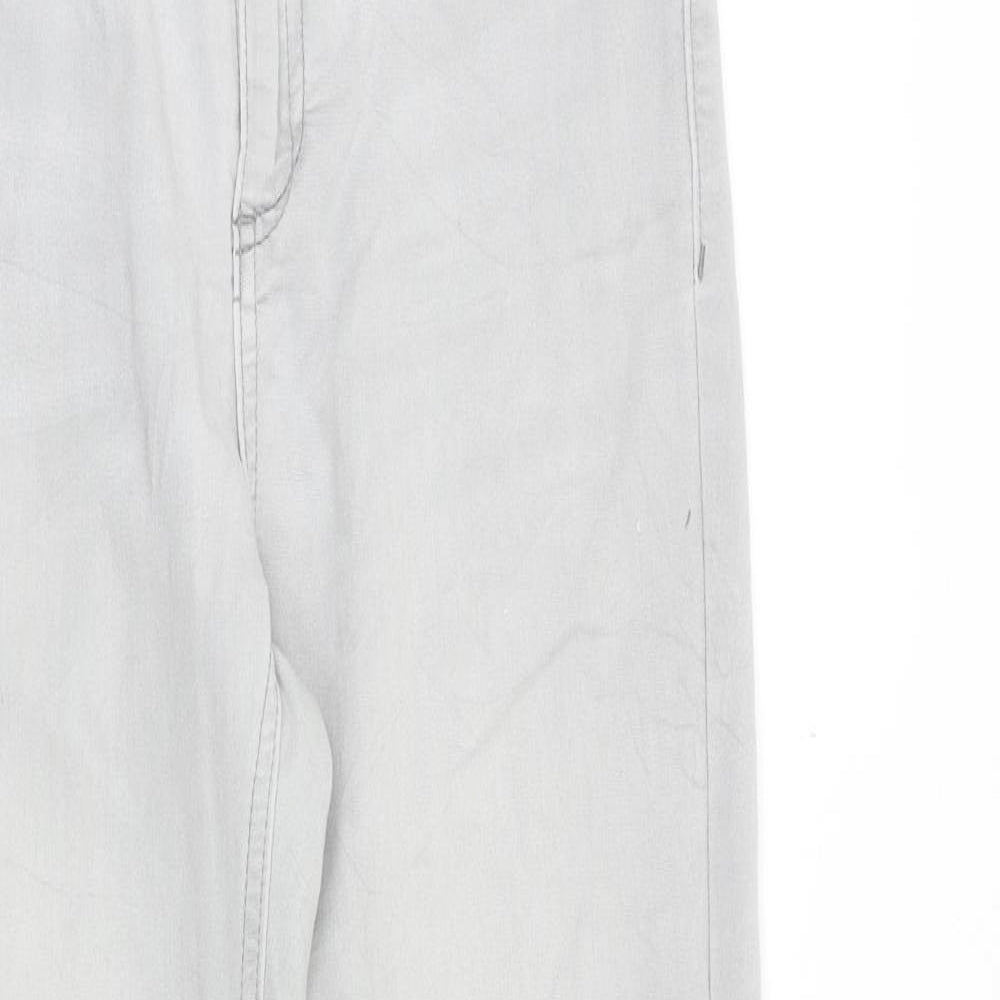 VILA Womens Grey Cotton Skinny Jeans Size 30 in Regular Zip