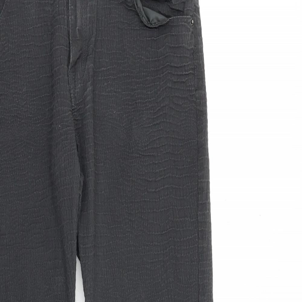 H&M Womens Grey Cotton Skinny Jeans Size 12 Regular Zip