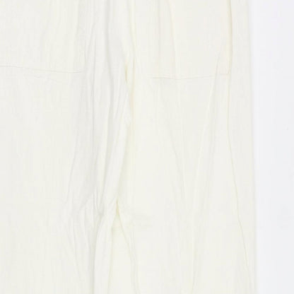 South Womens White Polyester Trousers Size 36 in Regular Zip