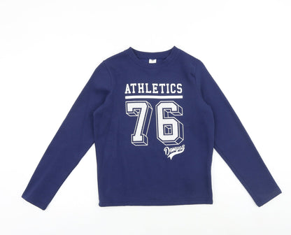 Domyos Girls Blue Cotton Pullover Sweatshirt Size 12 Years Pullover
