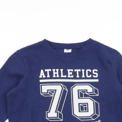 Domyos Girls Blue Cotton Pullover Sweatshirt Size 12 Years Pullover