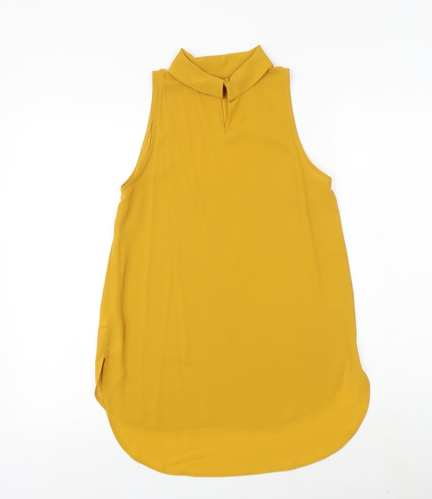 New Look Womens Yellow Polyester Basic Tank Size 8 Halter