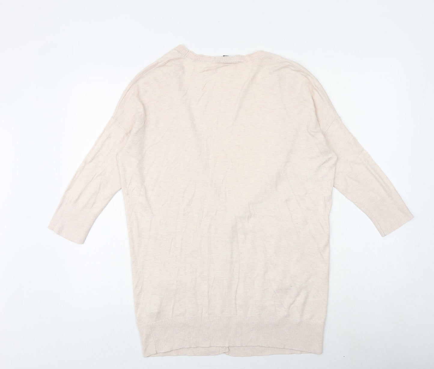Topshop Womens Pink V-Neck Viscose Cardigan Jumper Size 10
