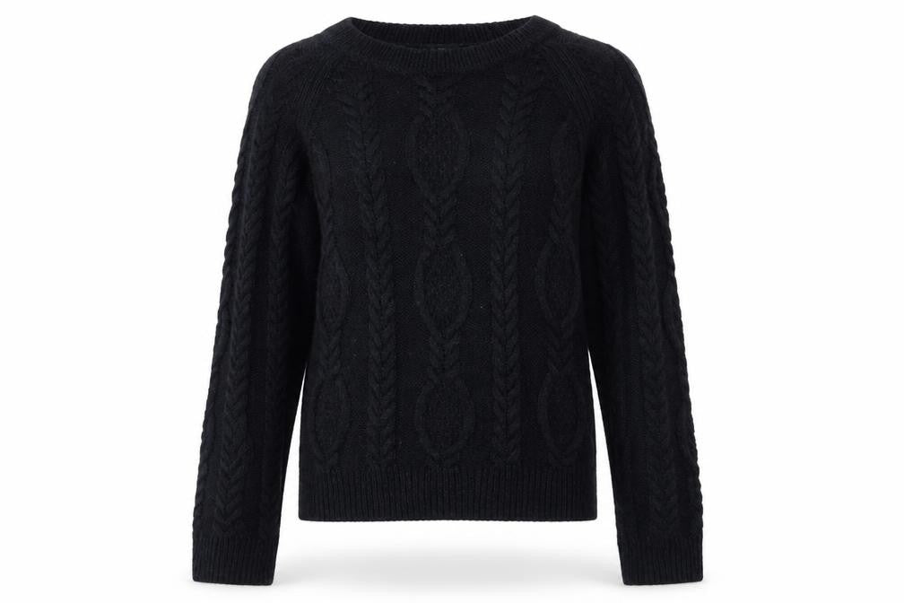 H&M Womens Black Round Neck Acrylic Pullover Jumper Size S