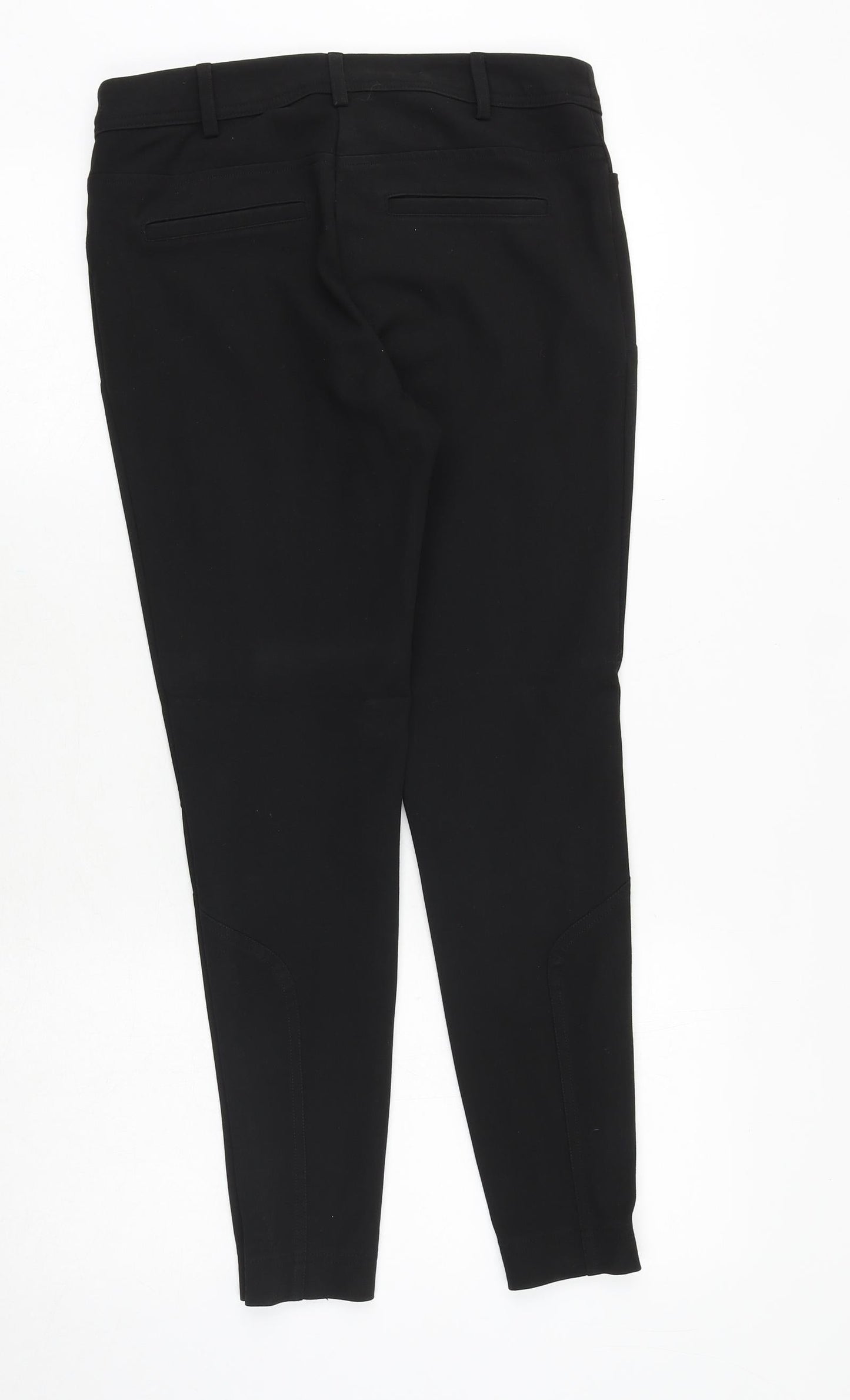 NEXT Womens Black Viscose Dress Pants Trousers Size 10 Regular Zip
