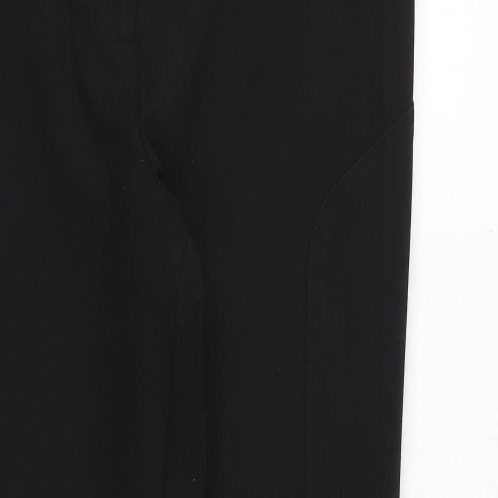 NEXT Womens Black Viscose Dress Pants Trousers Size 10 Regular Zip