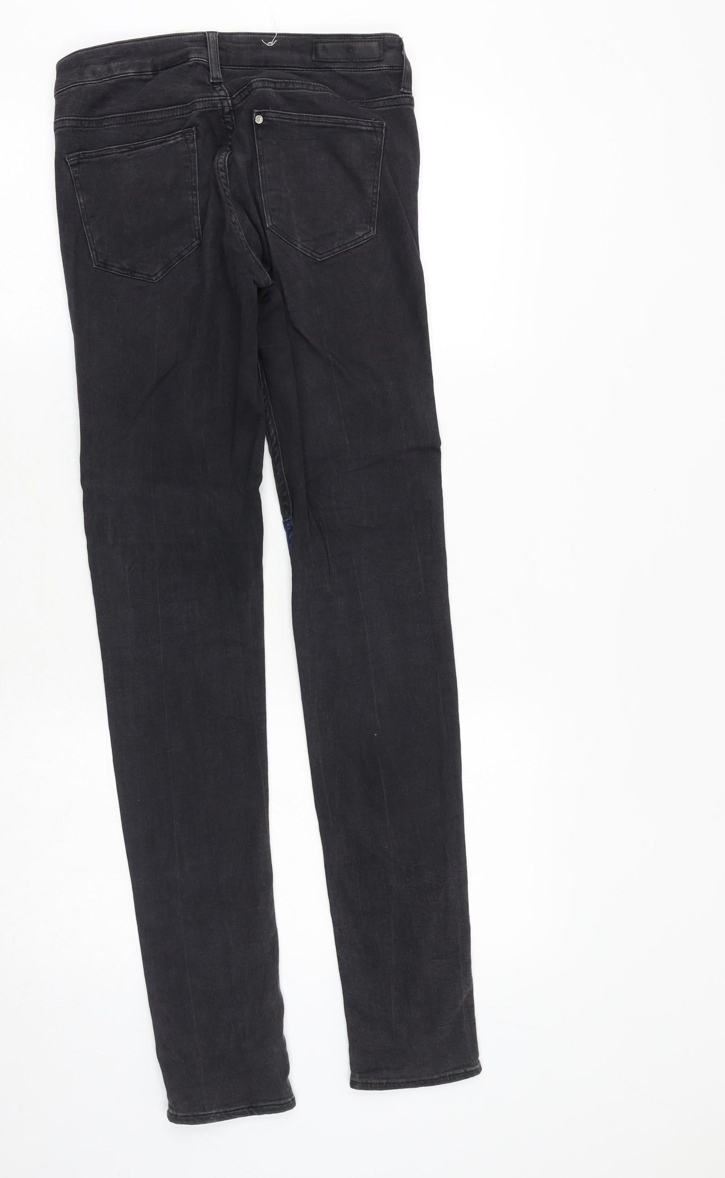 H&M Womens Black Cotton Skinny Jeans Size 27 in Regular Zip