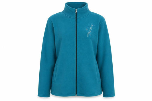 Anna De Lancay Womens Blue Polyester Full Zip Sweatshirt Size L Zip