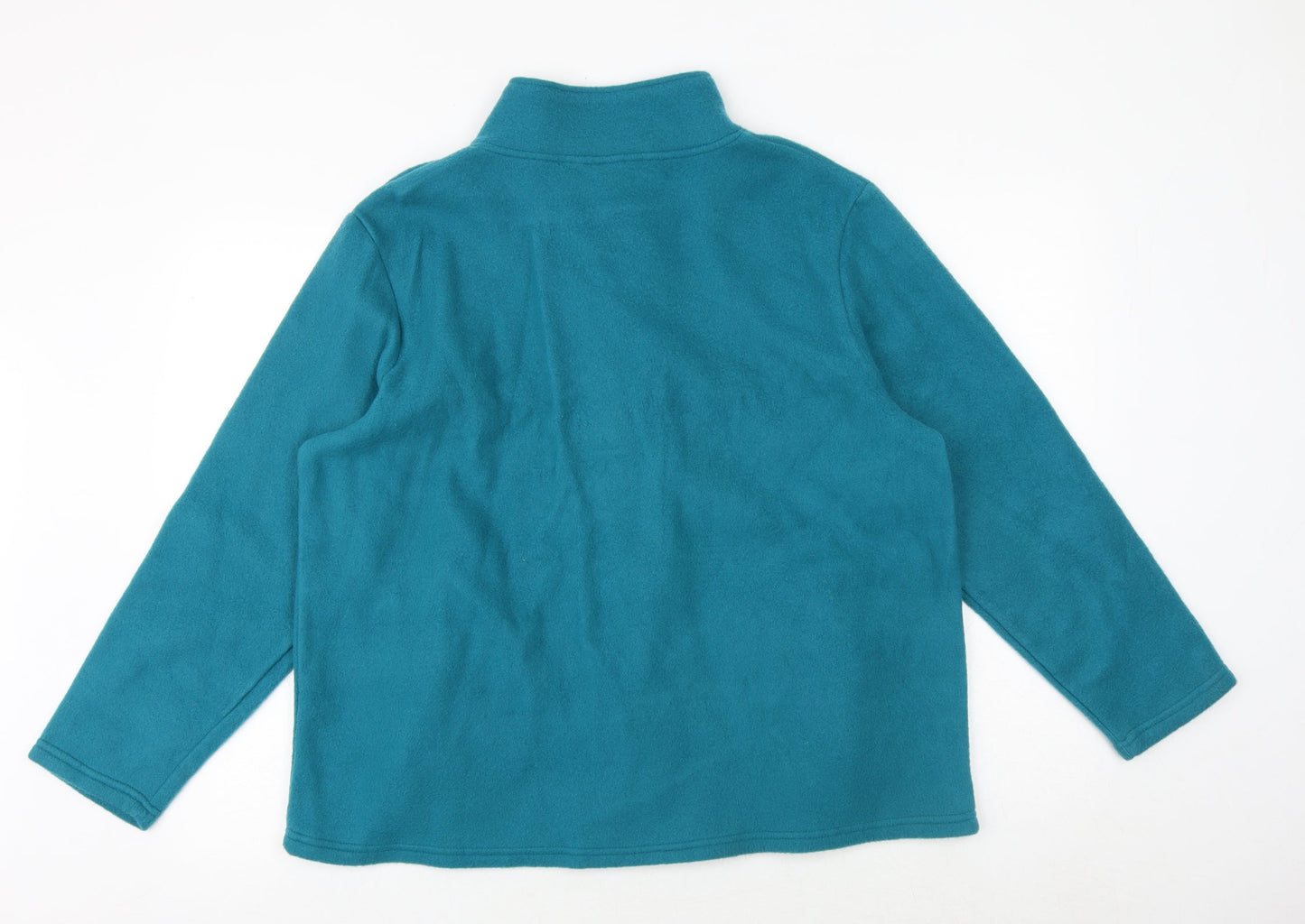Anna De Lancay Womens Blue Polyester Full Zip Sweatshirt Size L Zip