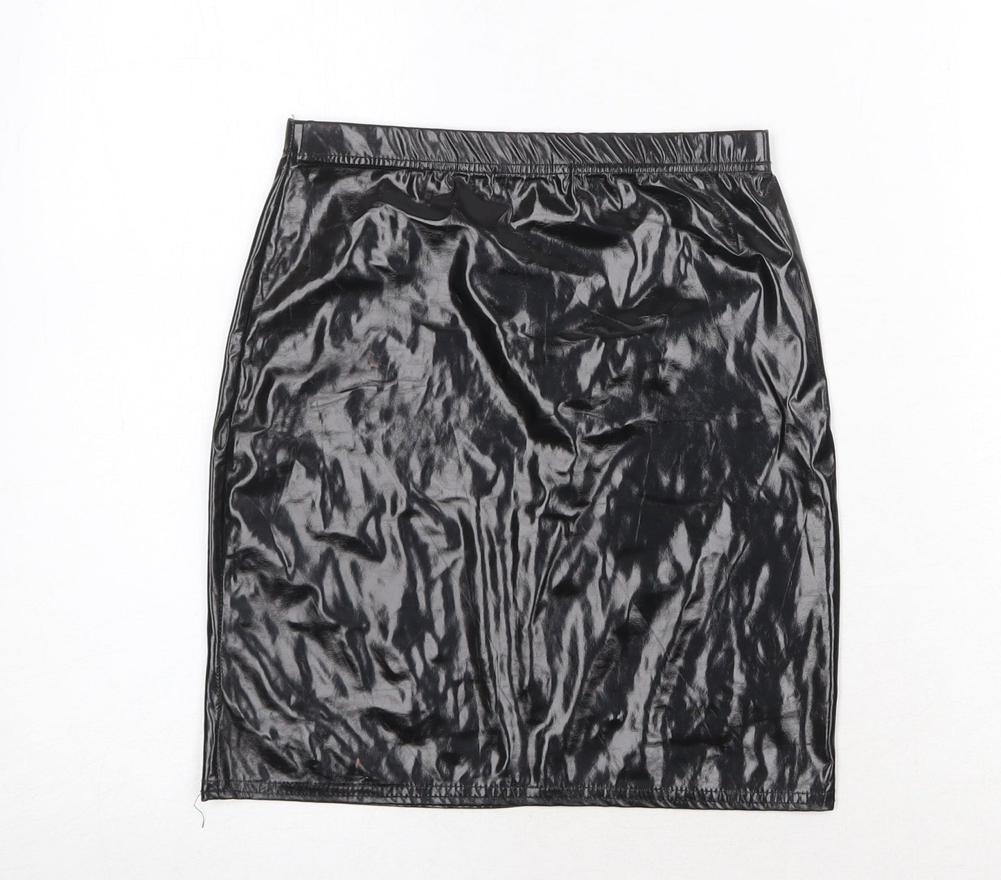 PRETTYLITTLETHING Womens Black Polyester Bandage Skirt Size 6