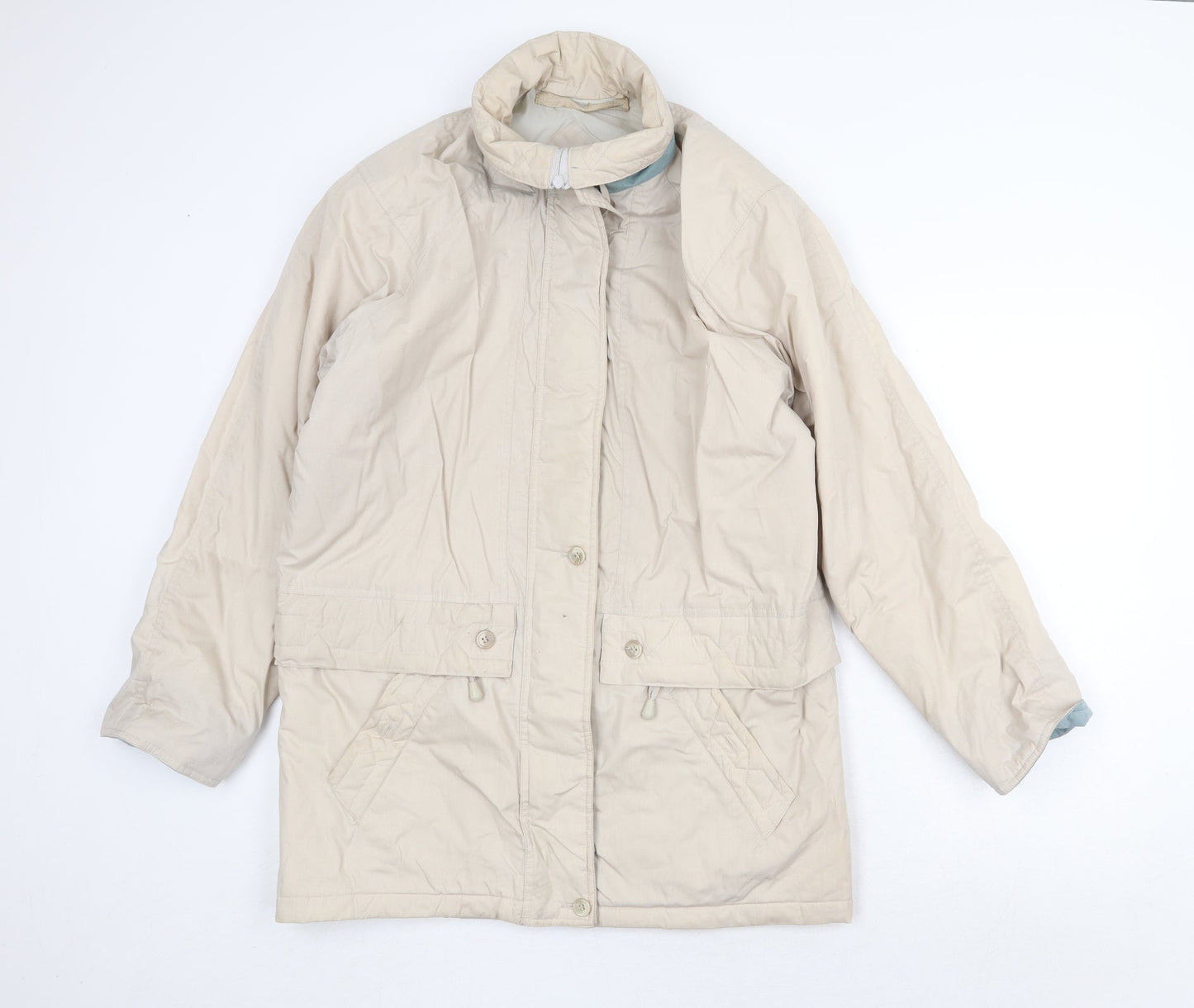 Compliments Womens Beige Jacket Size 12 Zip