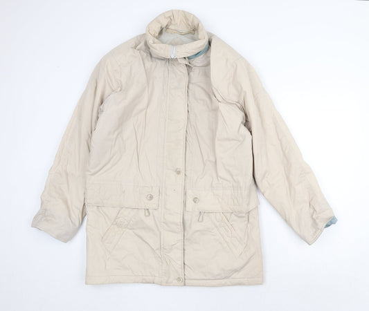 Compliments Womens Beige Jacket Size 12 Zip
