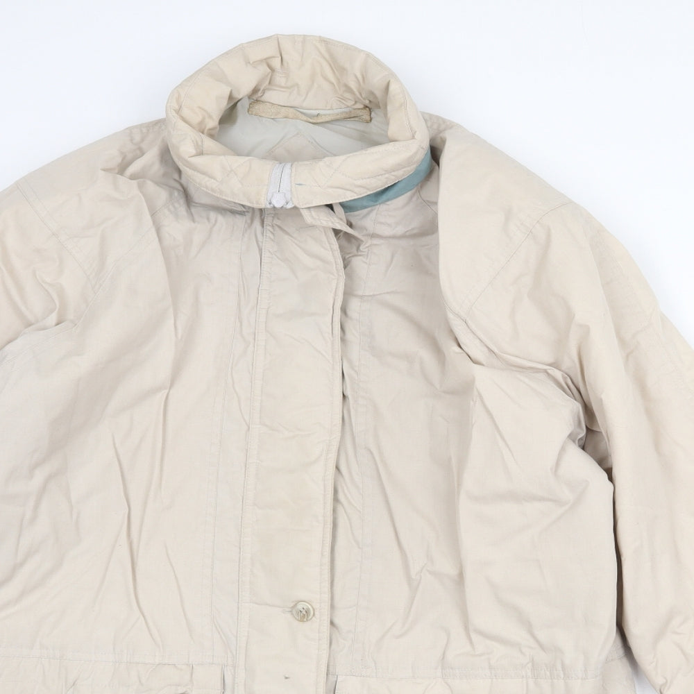 Compliments Womens Beige Jacket Size 12 Zip