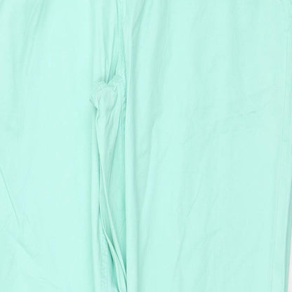 ORSAY Womens Green Cotton Trousers Size 14 Regular Zip