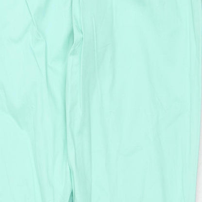 ORSAY Womens Green Cotton Trousers Size 14 Regular Zip