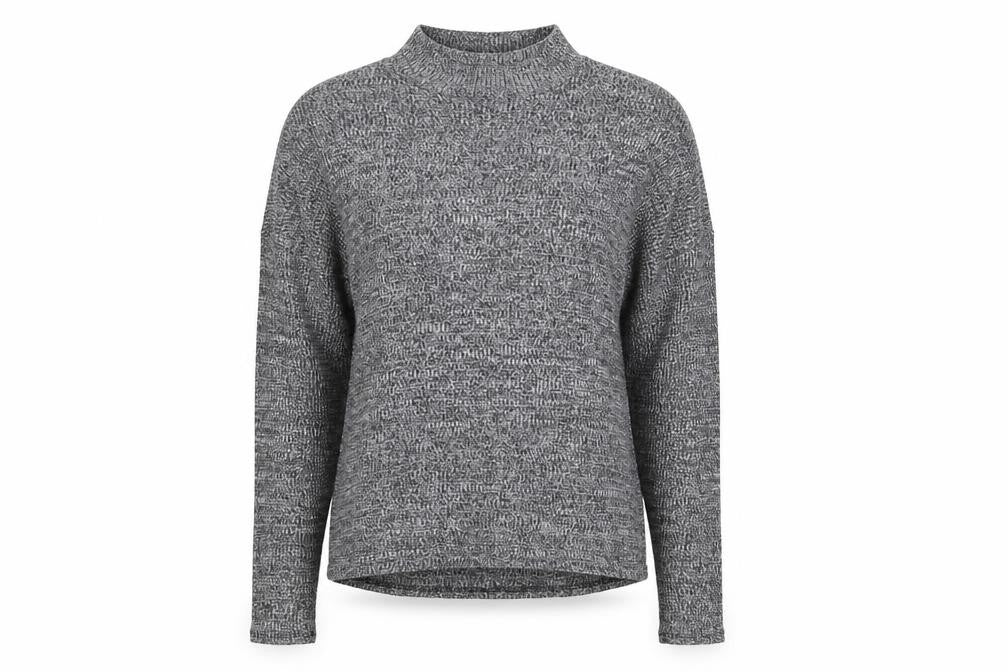 H&M Womens Grey Mock Neck Polyester Pullover Jumper Size XS