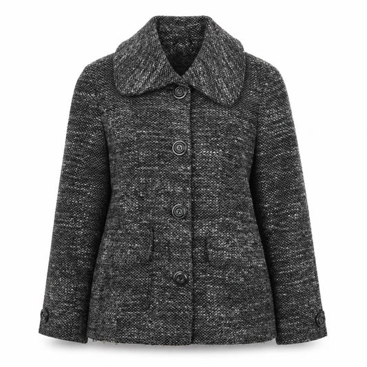 BHS Womens Grey Geometric Jacket Size 14 Button