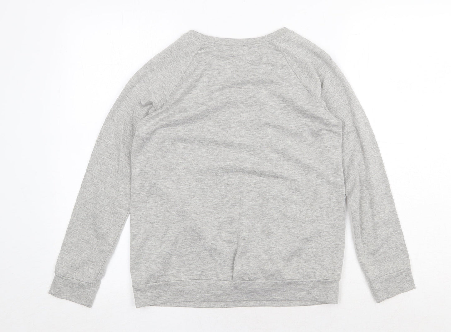 Xhilaration Womens Grey Geometric Polyester Pullover Sweatshirt Size L