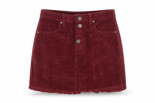Ondigo Rein Womens Red Cotton Mini Skirt Size 28 in Zip