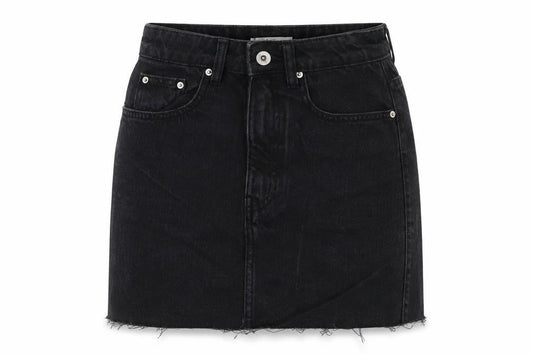 TRF Womens Black Cotton Mini Skirt Size 26 in Zip