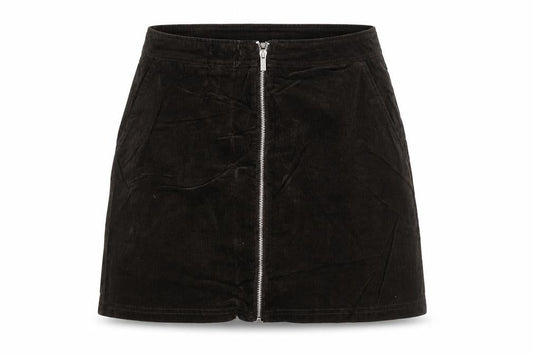 New Look Womens Green Cotton A-Line Skirt Size 10 Zip