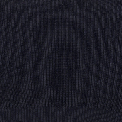 River Island Womens Blue V-Neck Striped Cotton Pullover Jumper Size 10