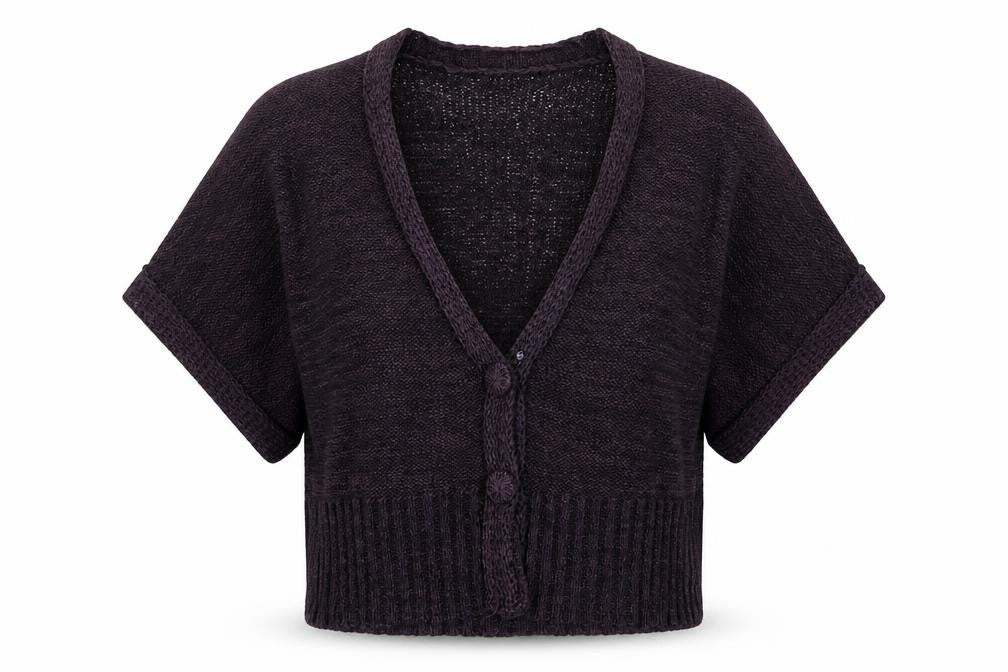 Wallis Womens Purple V-Neck Acrylic Cardigan Jumper Size M
