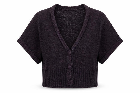Wallis Womens Purple V-Neck Acrylic Cardigan Jumper Size M