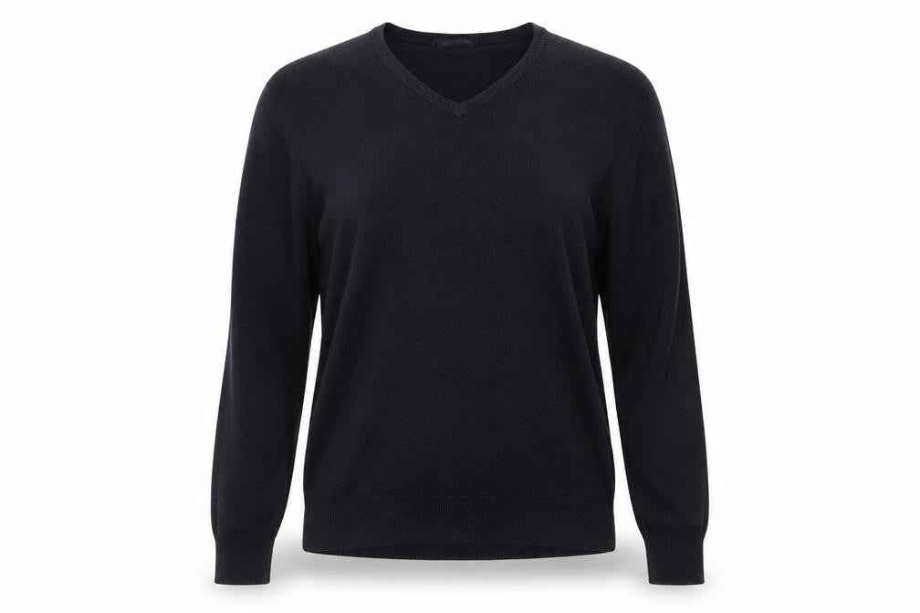 Marks & Spencer Womens Blue V-Neck Acrylic Pullover Jumper Size L