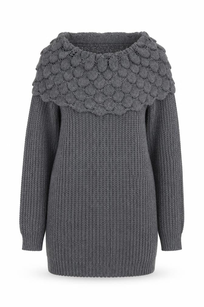 Quiz Womens Grey Roll Neck Acrylic Pullover Jumper Size M