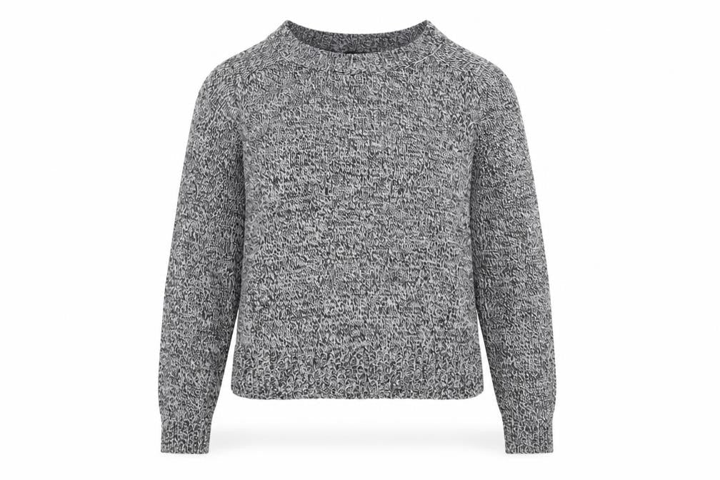 H&M Womens Grey Round Neck Acrylic Pullover Jumper Size S