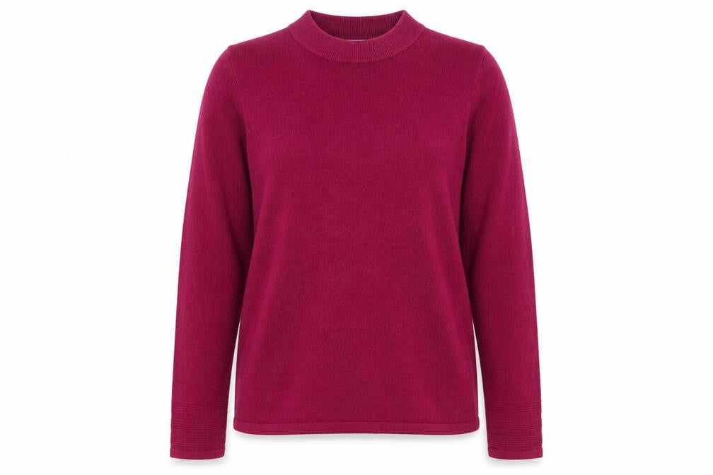 Marks & Spencer Womens Purple Round Neck Acrylic Pullover Jumper Size 12