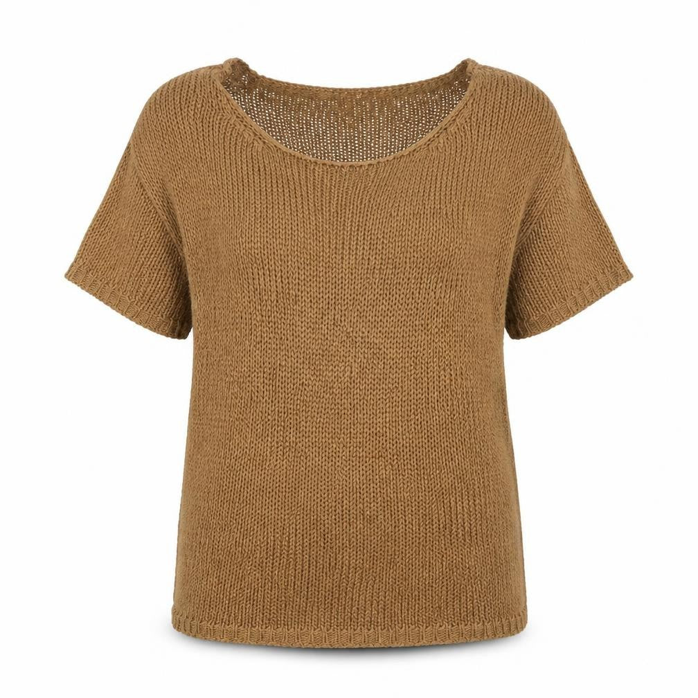 H&M Womens Yellow Boat Neck Acrylic Pullover Jumper Size S