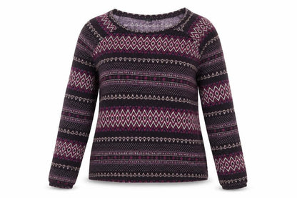 Forever 21 Womens Purple Round Neck Geometric Polyester Pullover Jumper Size S