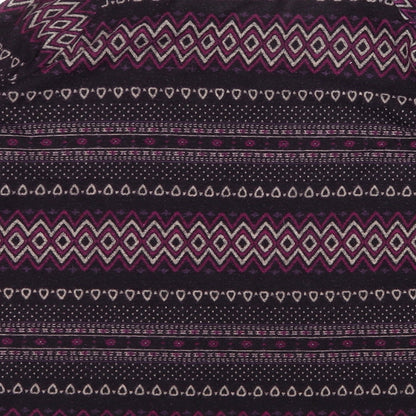 Forever 21 Womens Purple Round Neck Geometric Polyester Pullover Jumper Size S