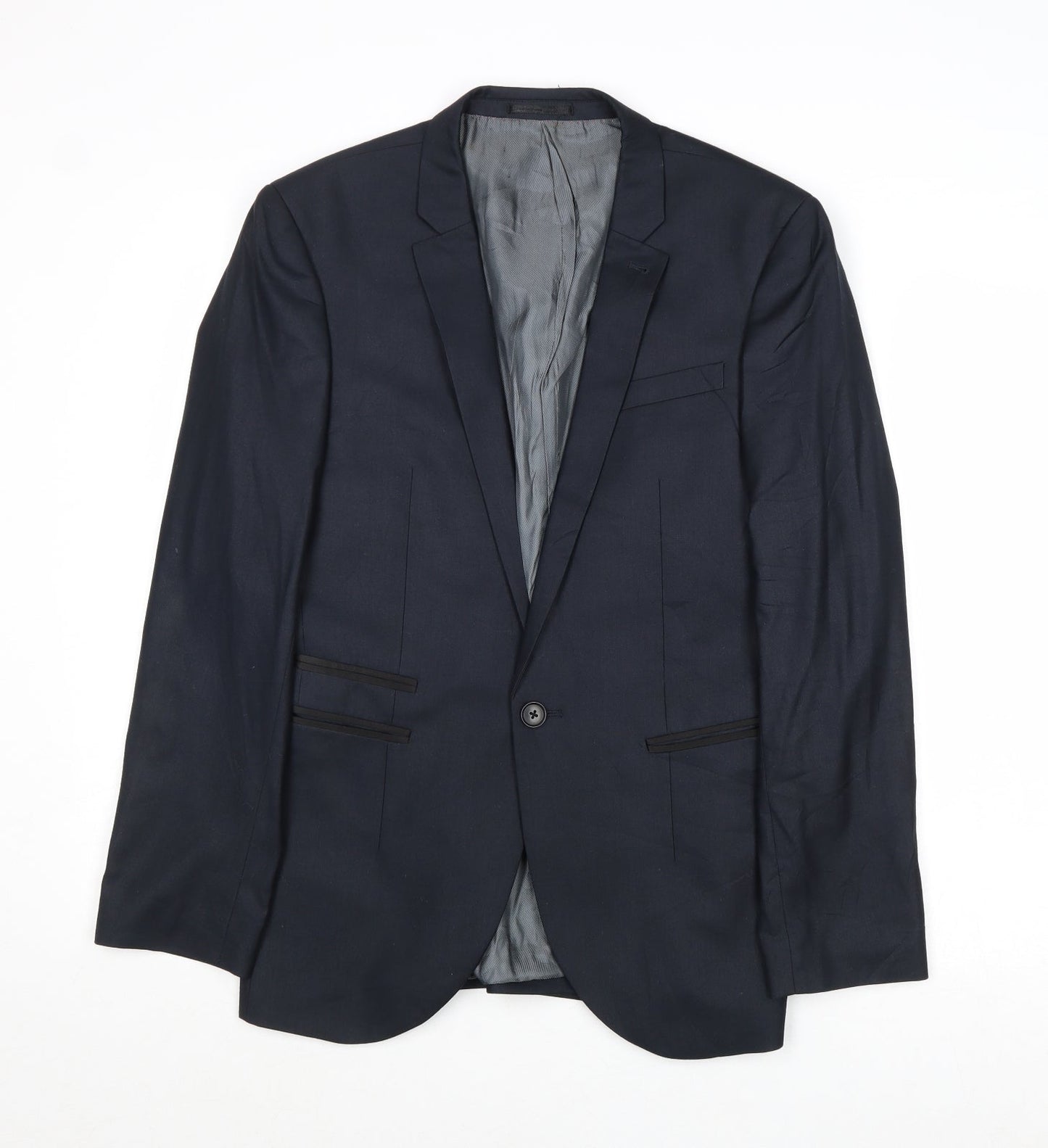 NEXT Mens Blue Polyester Jacket Suit Jacket Size 36 Regular