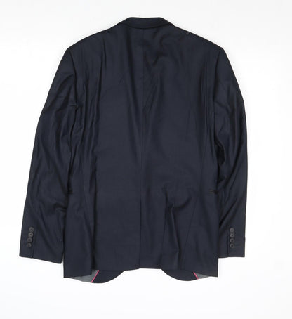 Next Mens Blue Polyester Jacket Suit Jacket Size 36 Regular