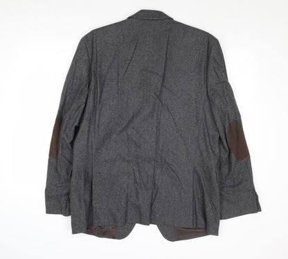 Benvenuto Mens Grey Wool Jacket Suit Jacket Size 42 Regular