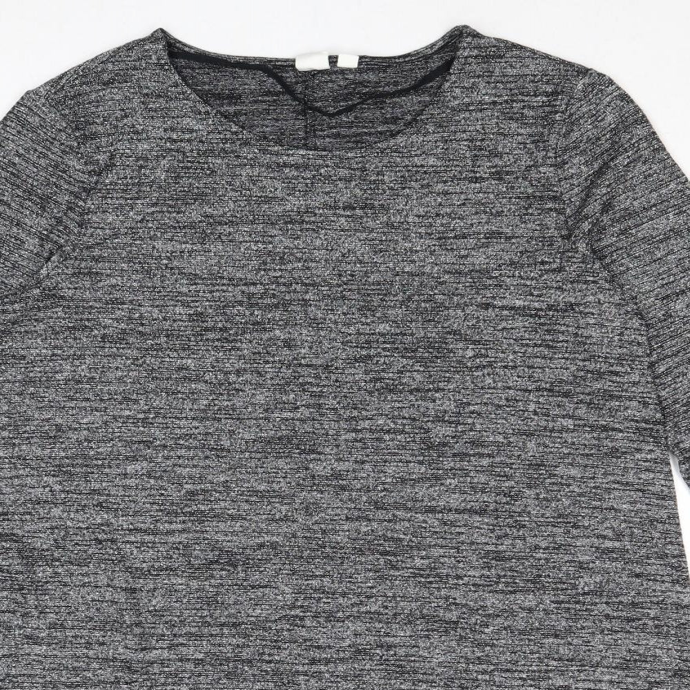 Gap Womens Silver Polyester Jumper Dress Size L Round Neck Pullover
