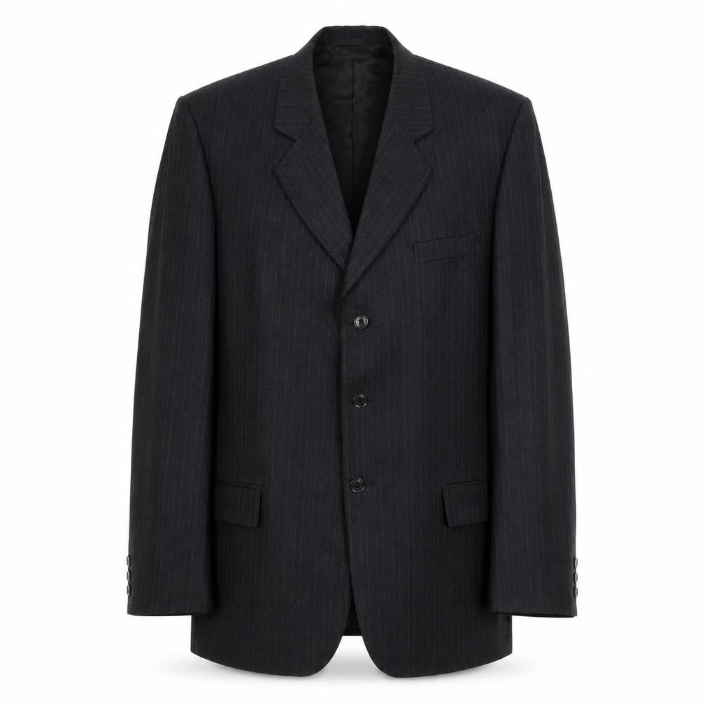 Ben Worsley Mens Black Striped Wool Jacket Suit Jacket Size 38 Regular