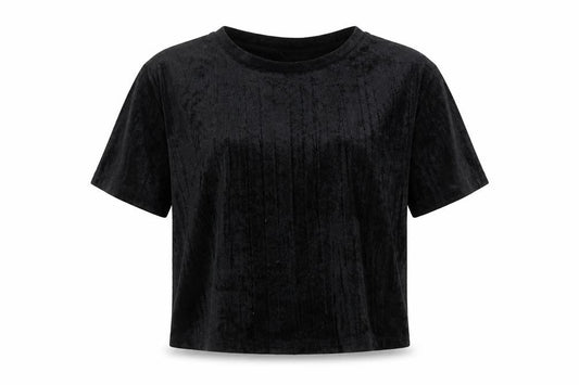 Divided by H&M Womens Black Polyester Basic T-Shirt Size XS Round Neck