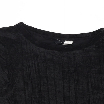 Divided by H&M Womens Black Polyester Basic T-Shirt Size XS Round Neck