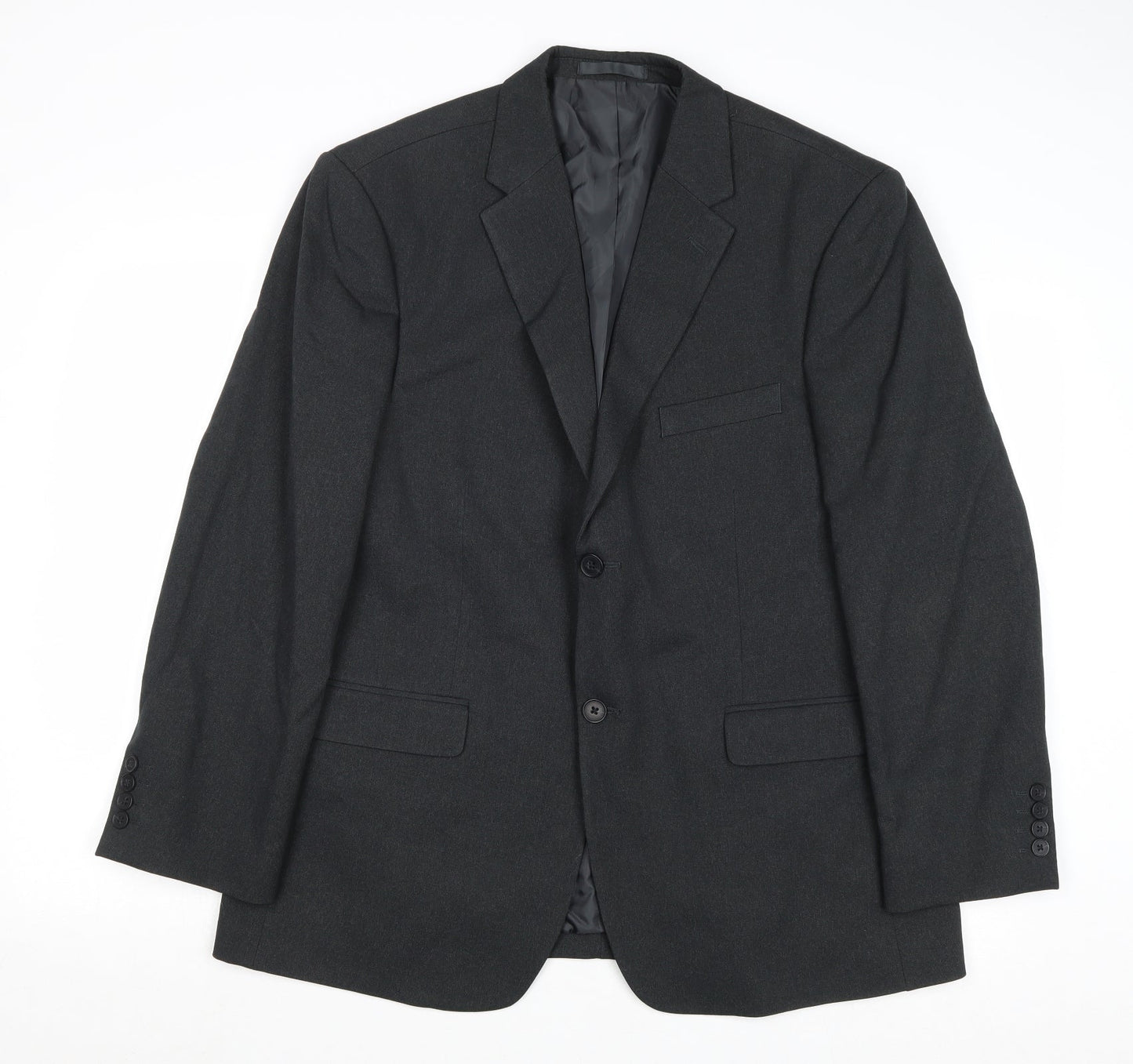 Greenwoods Mens Grey Polyester Jacket Suit Jacket Size 42 Regular