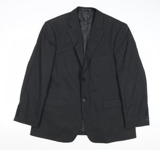 Greenwoods Mens Grey Polyester Jacket Suit Jacket Size 42 Regular