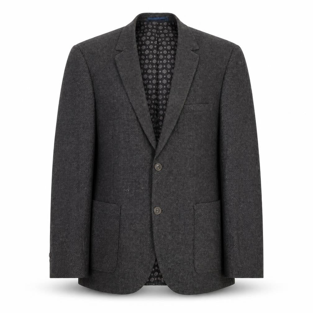 Burton Mens Grey Wool Jacket Blazer Size 48 Regular