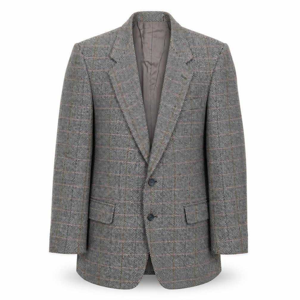 Berwin Mens Grey Wool Jacket Suit Jacket Size 42 Regular